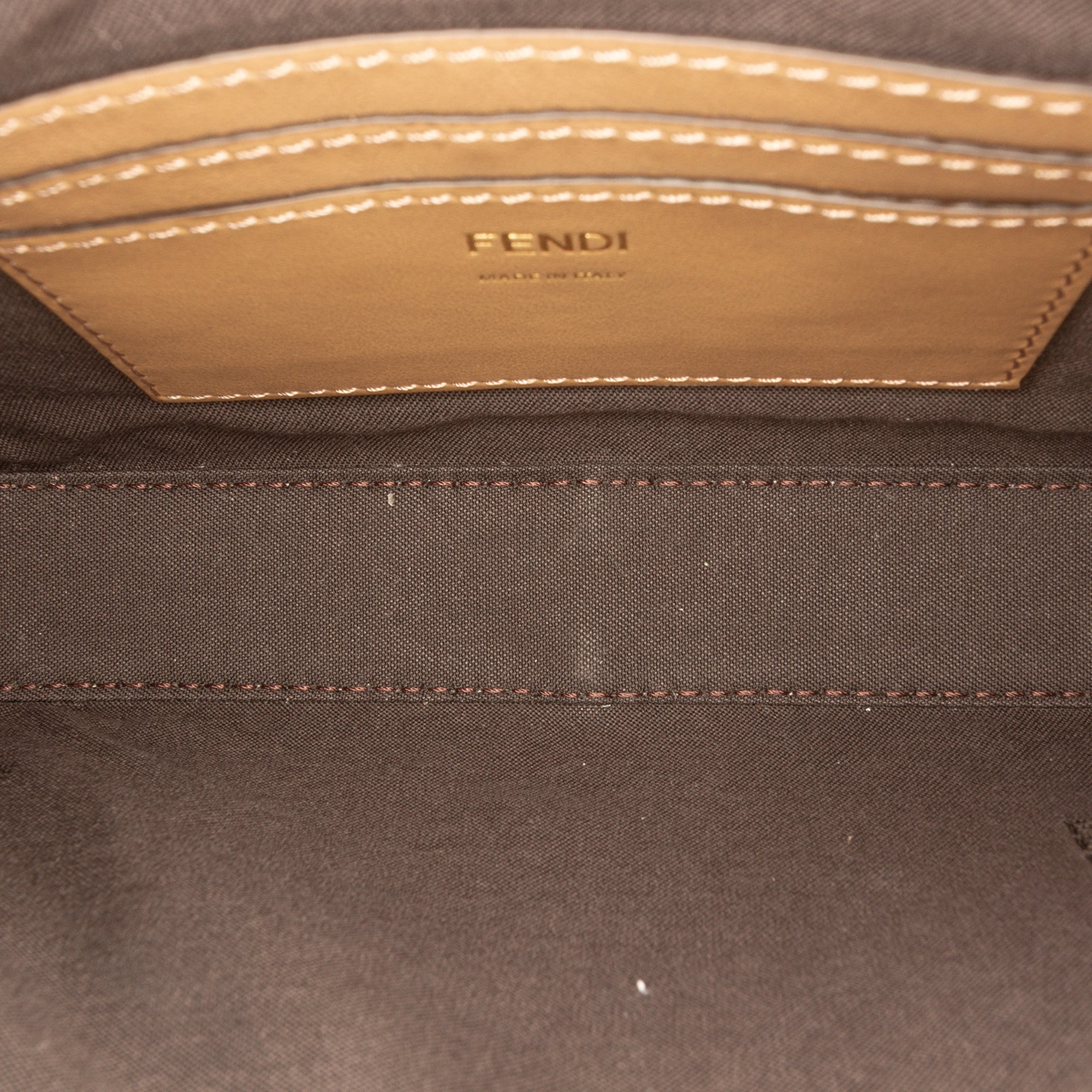 FF Jacquard Baguette Pouch Clutch with Chain - Image 4