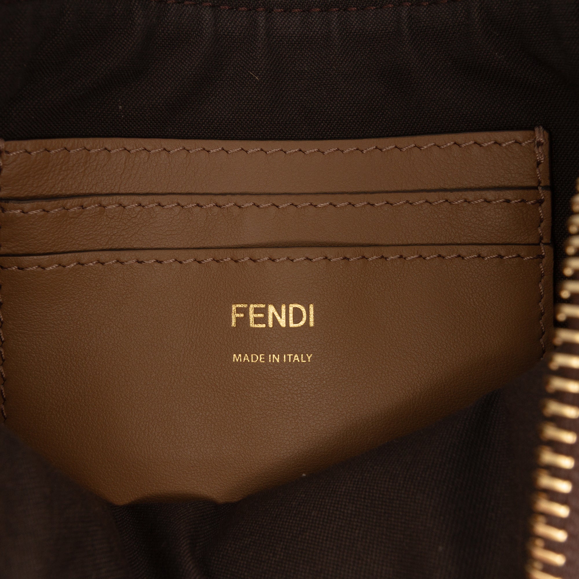 FF Jacquard Baguette Pouch Clutch with Chain - Image 5