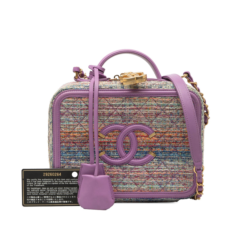 Medium Tweed CC Filigree Vanity Case - Image 8