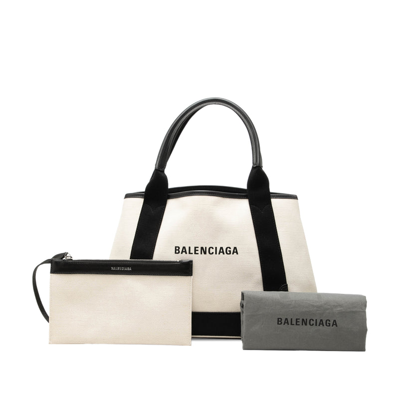 Canvas Navy Cabas Tote S - Image 7