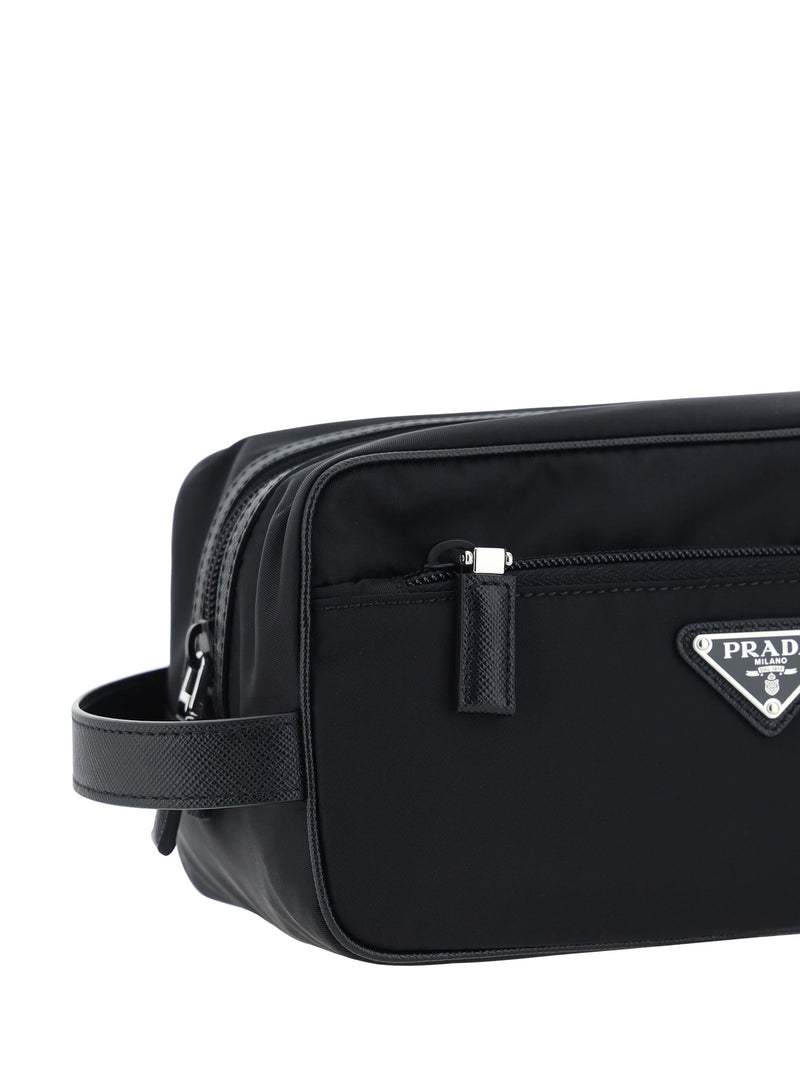 Prada Re-Nylon Travel Wallet — Black Polyamide