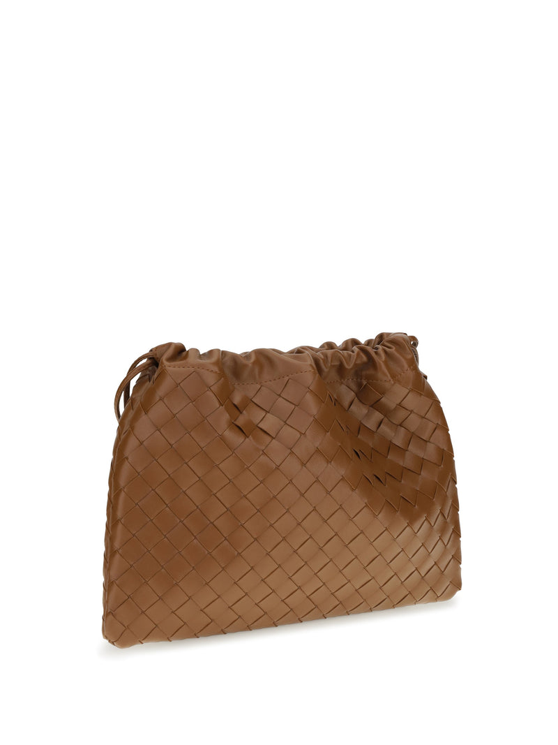 Bottega Veneta Intrecciato Woven Leather Clutch — Brown Calf