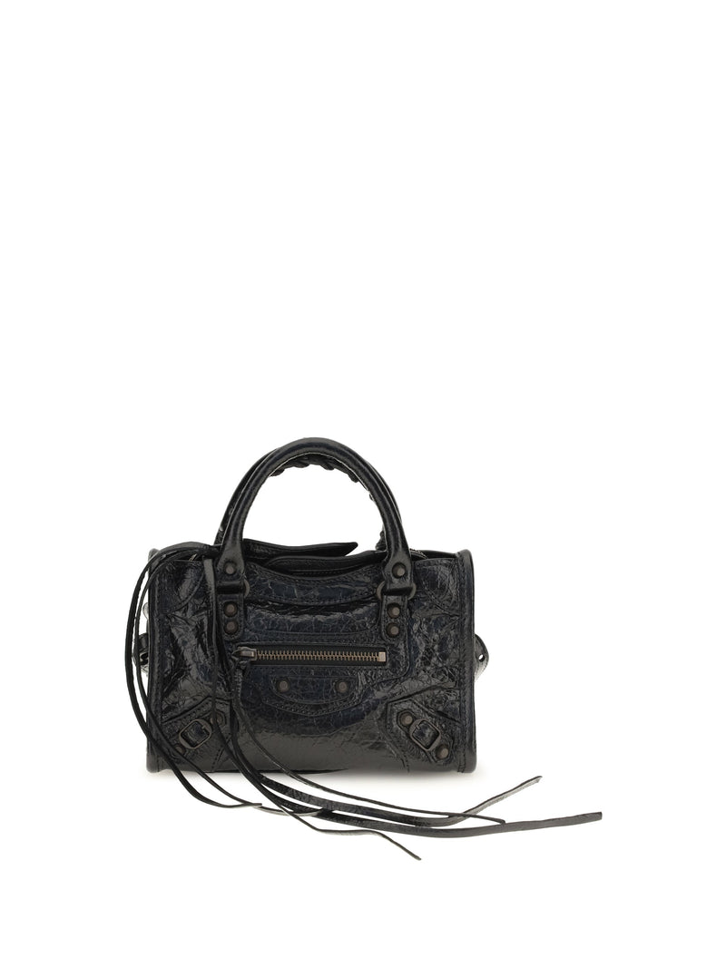 Balenciaga Le City Nano Top Handle Bag — Black Lambskin