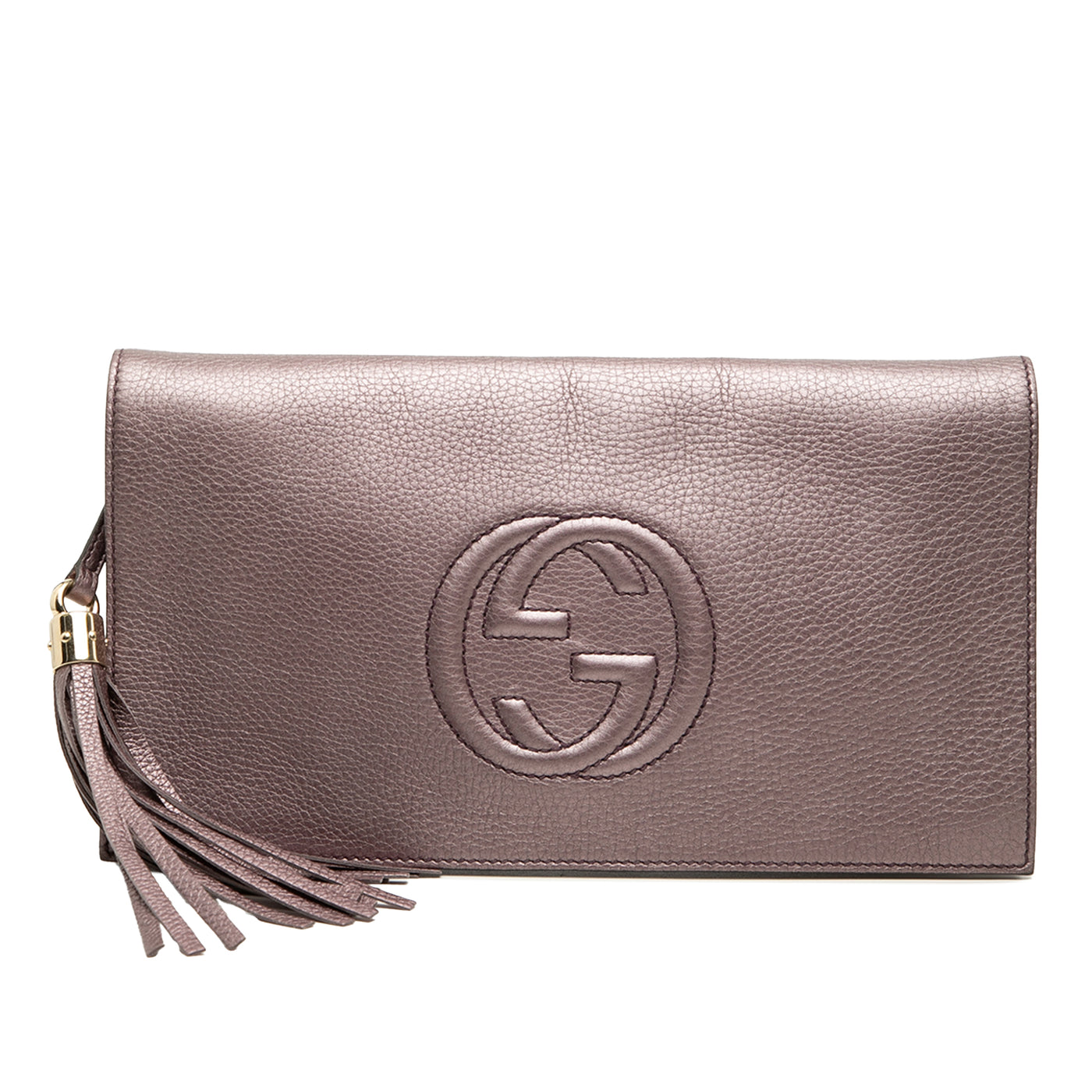 Metallic Calfskin Soho Disco Clutch - Image 1