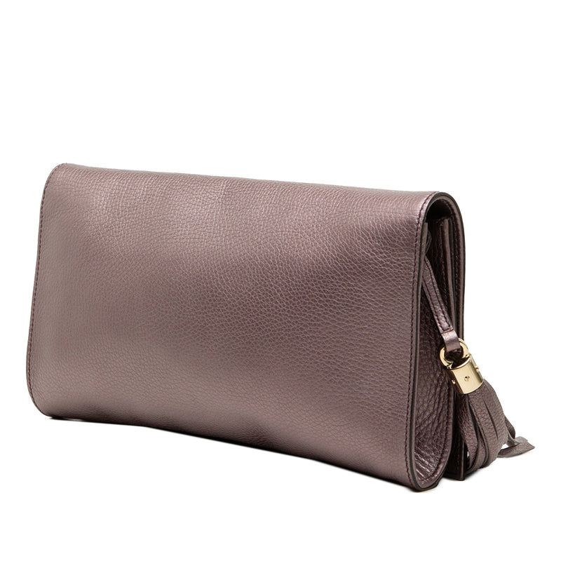 Metallic Calfskin Soho Disco Clutch - Image 2