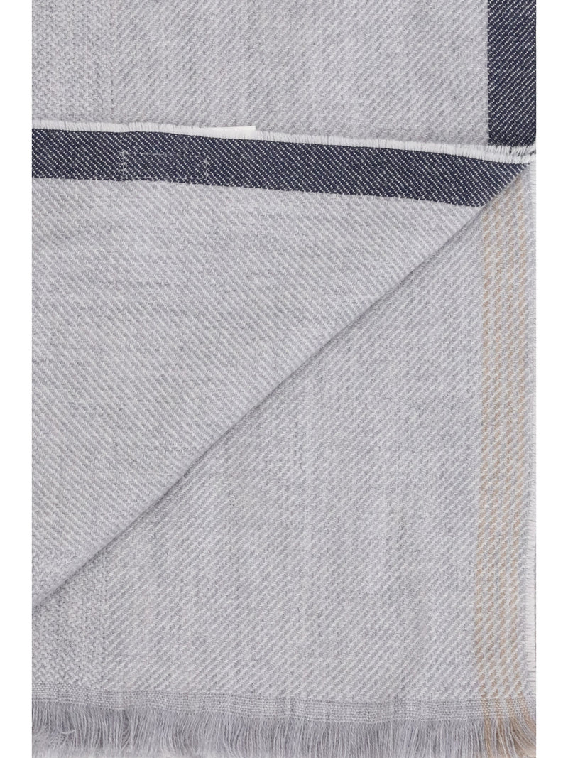 Brunello Cucinelli Cashmere Scarf — Gray (capra Hircus) Scarfs