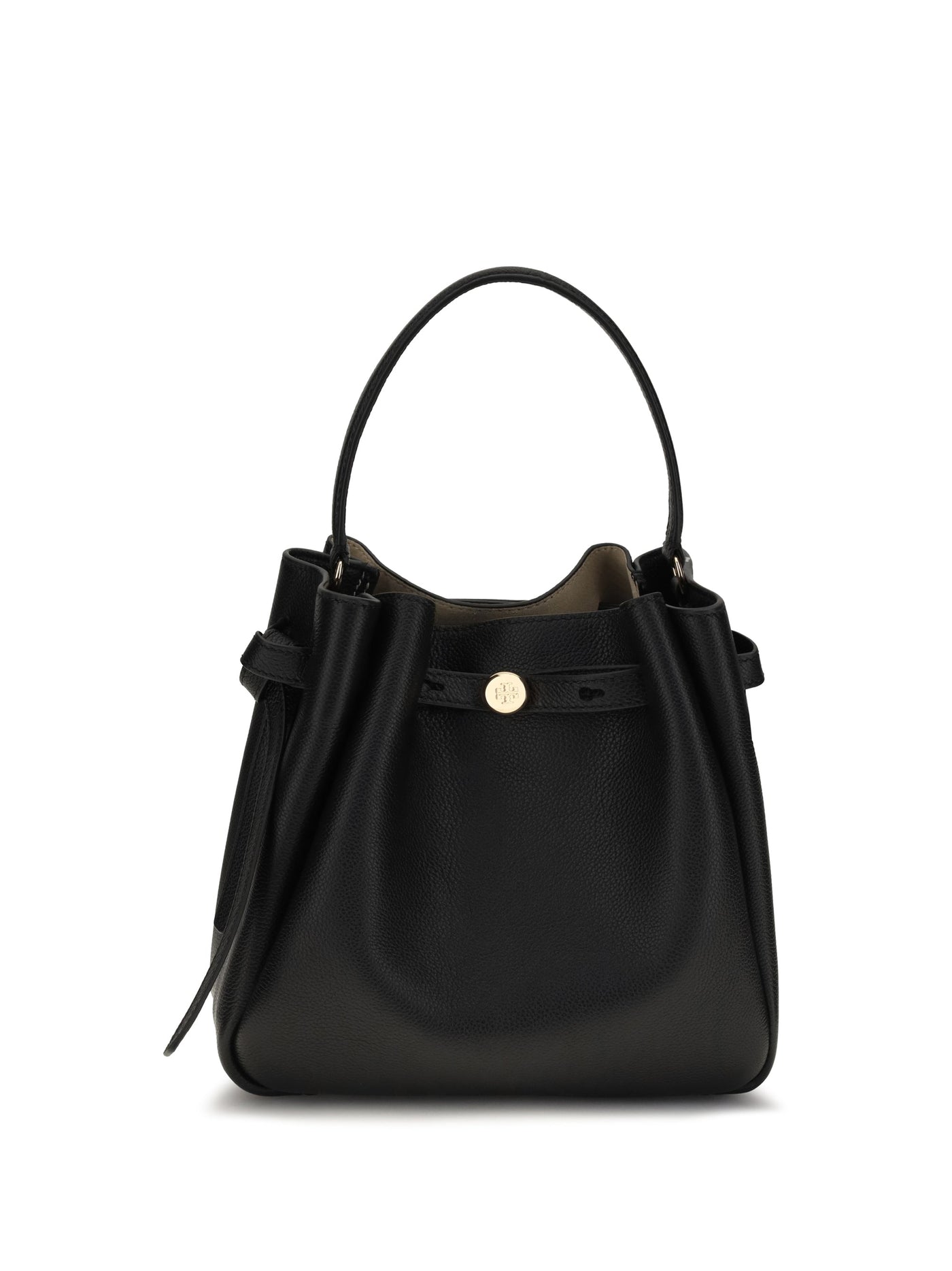 Tory Burch Romy Bucket Bag — Black Calf Leather Bos Taurus