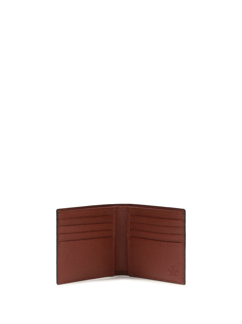 Valentino Garavani Wallet — Red Calf Leather Bos Taurus