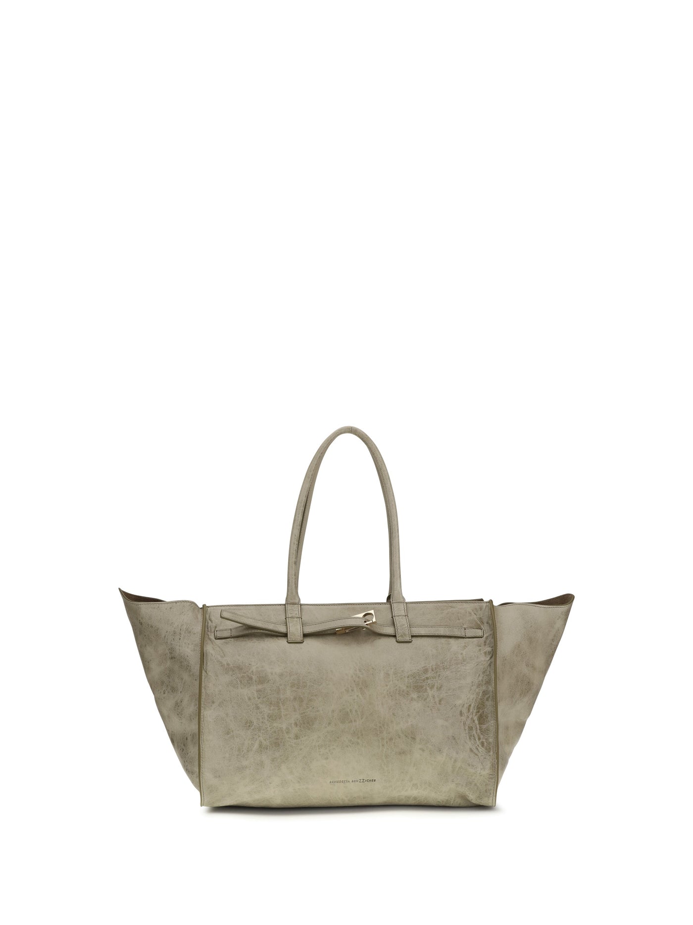 Benedetta Bruzziches Shoulder Bag — Beige Calf Suede