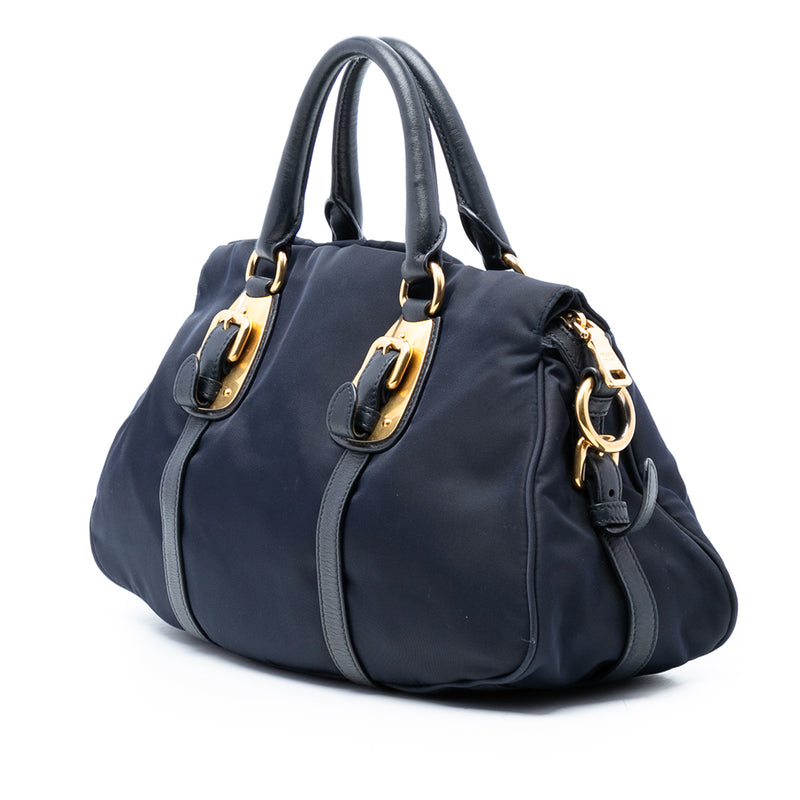 Soft Calf Trimmed Tessuto Satchel - Image 2