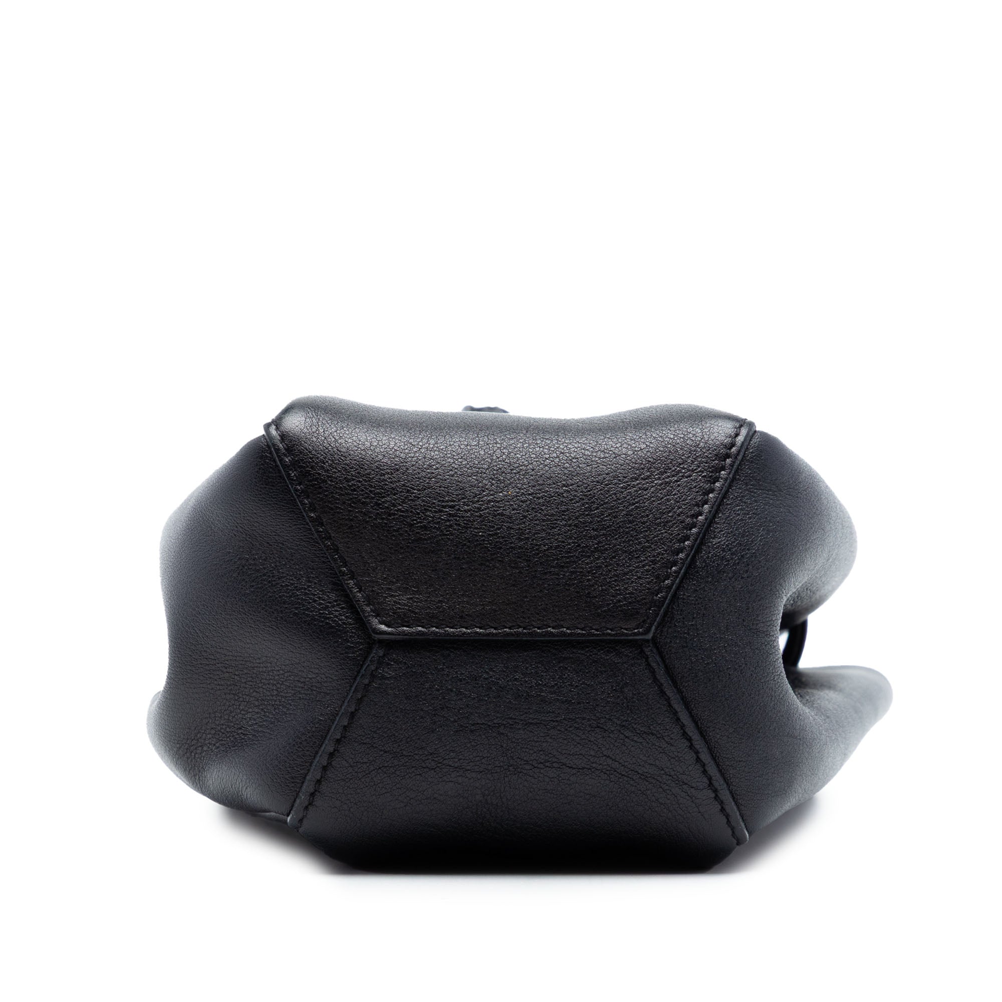 Mini Leather Monogram Embellished Bourse Bucket Bag - Image 3