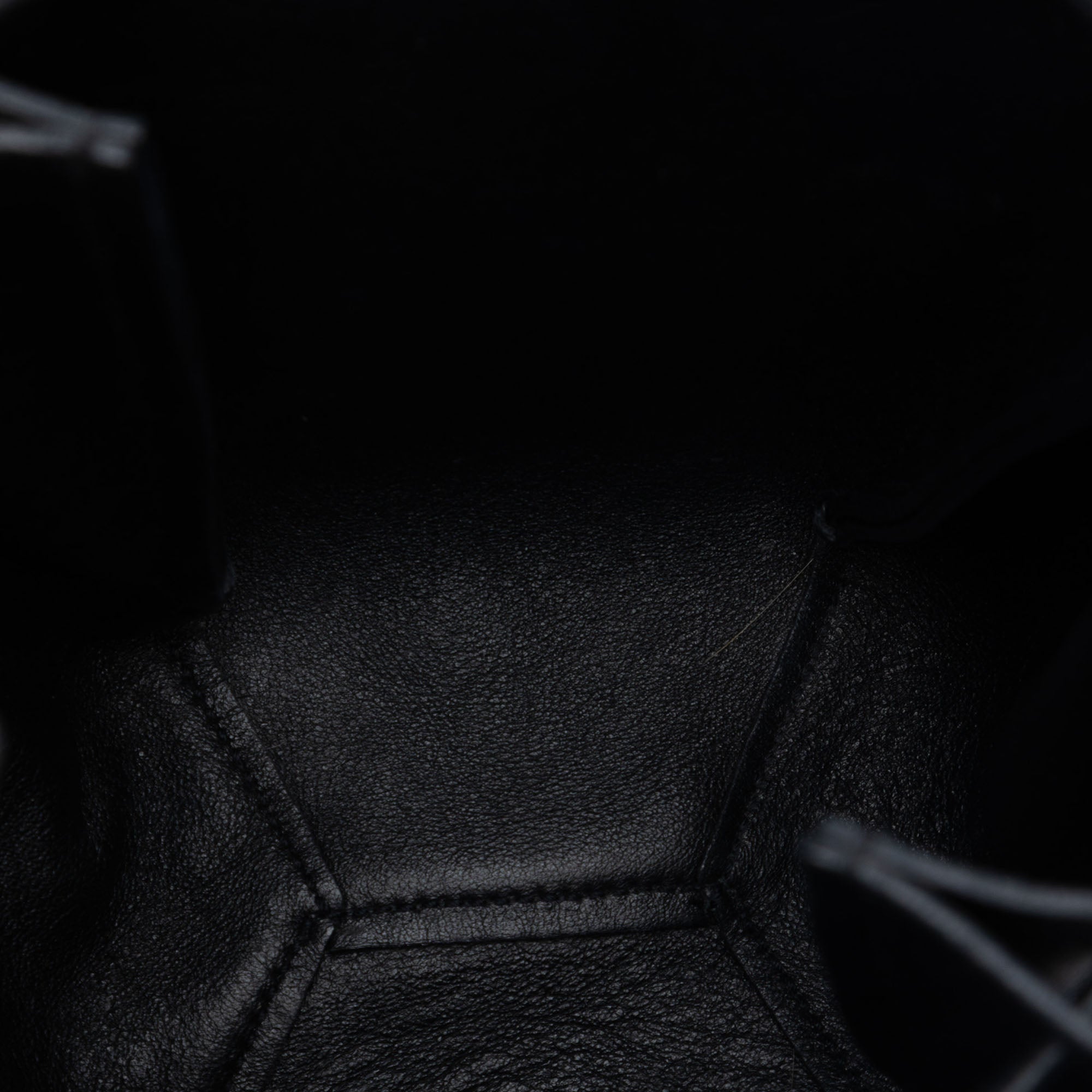 Mini Leather Monogram Embellished Bourse Bucket Bag - Image 4