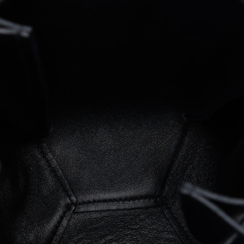 Mini Leather Monogram Embellished Bourse Bucket Bag - Image 4
