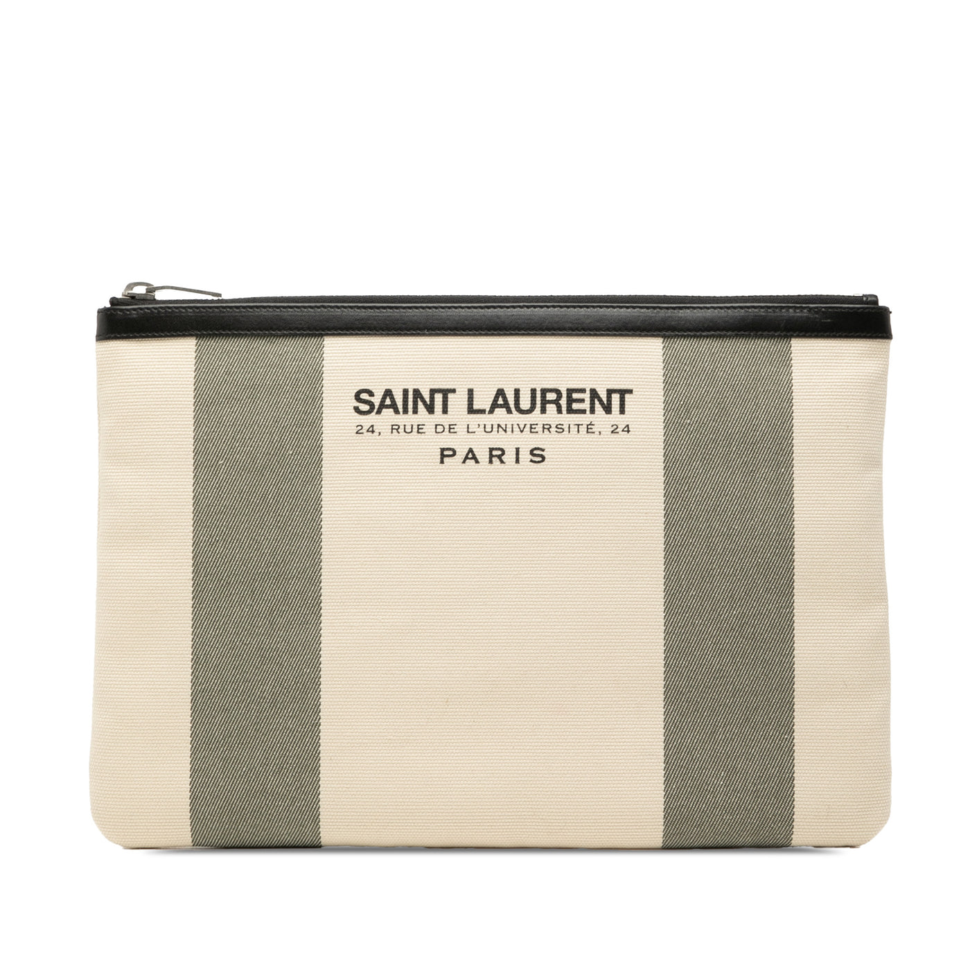 Canvas Beach Zip Clutch - Image 1