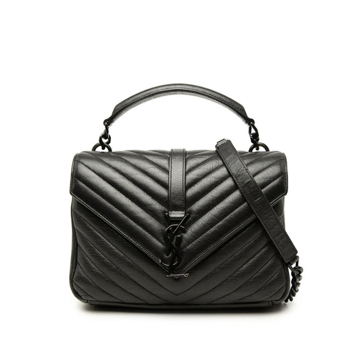 Medium Chevron Sheepskin  Monogram Monochrome College Bag - Image 1