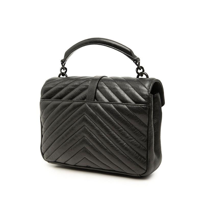 Medium Chevron Sheepskin  Monogram Monochrome College Bag - Image 2