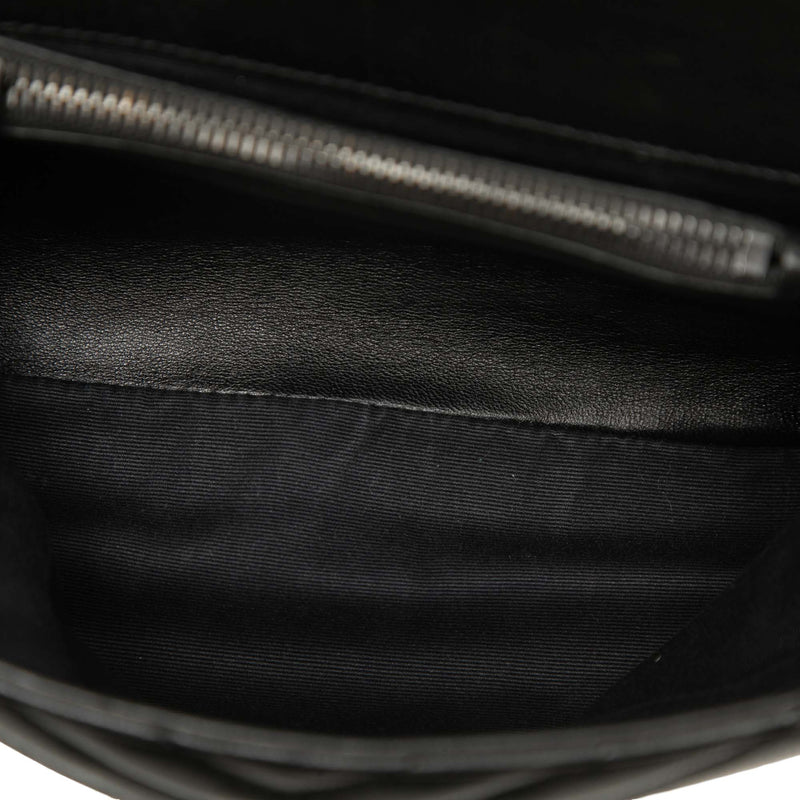Medium Chevron Sheepskin  Monogram Monochrome College Bag - Image 4