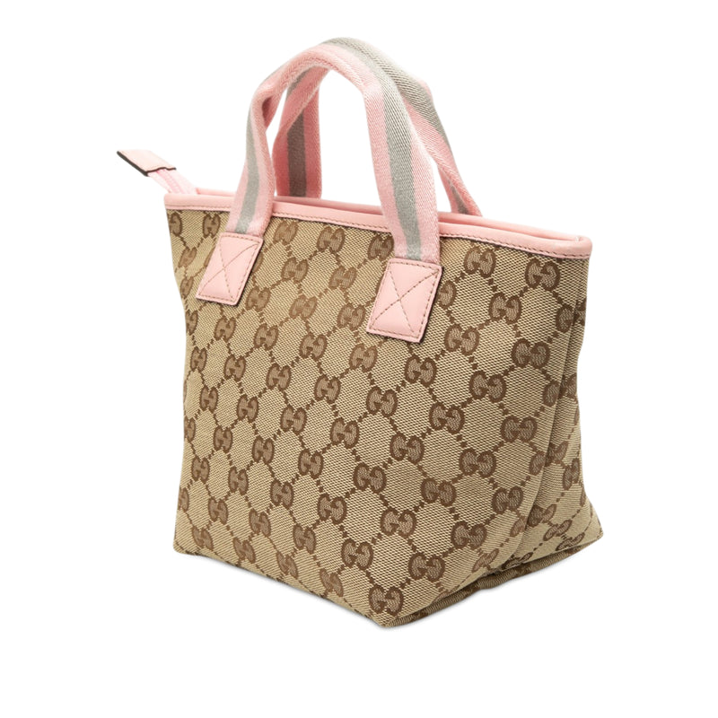 Childrens Mini GG Canvas Web Handbag - Image 2