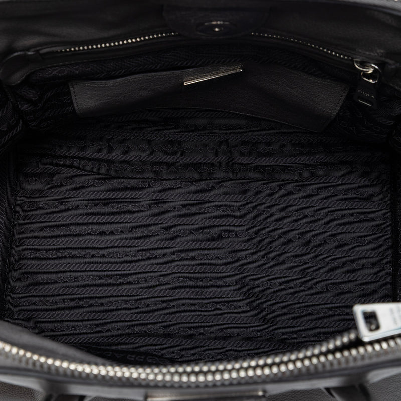 Small Glace Calf Twin Pocket Satchel - Image 4