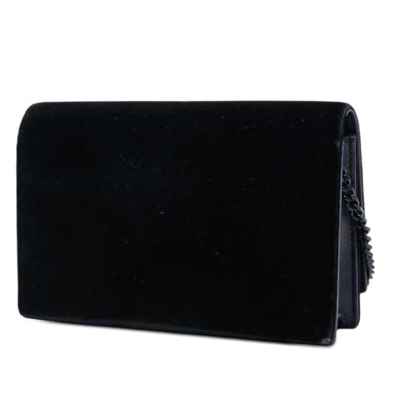 Velvet Crystal Monogram Kate Tassel Wallet on Chain - Image 2