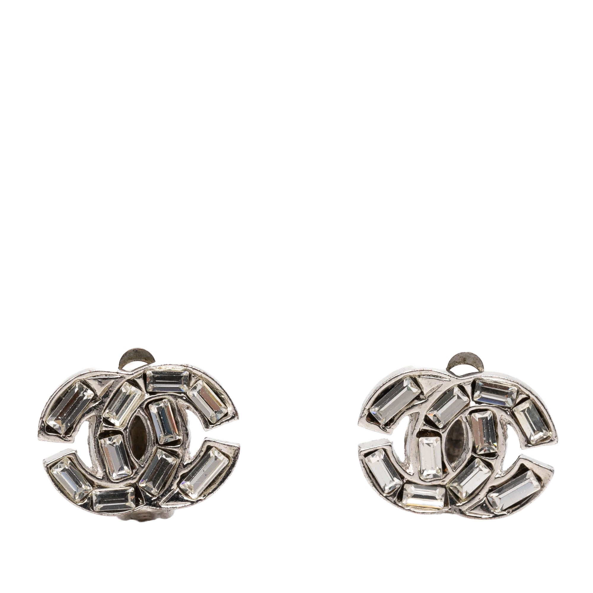 CC Brass and Strass Clip On Earrings - Image 1
