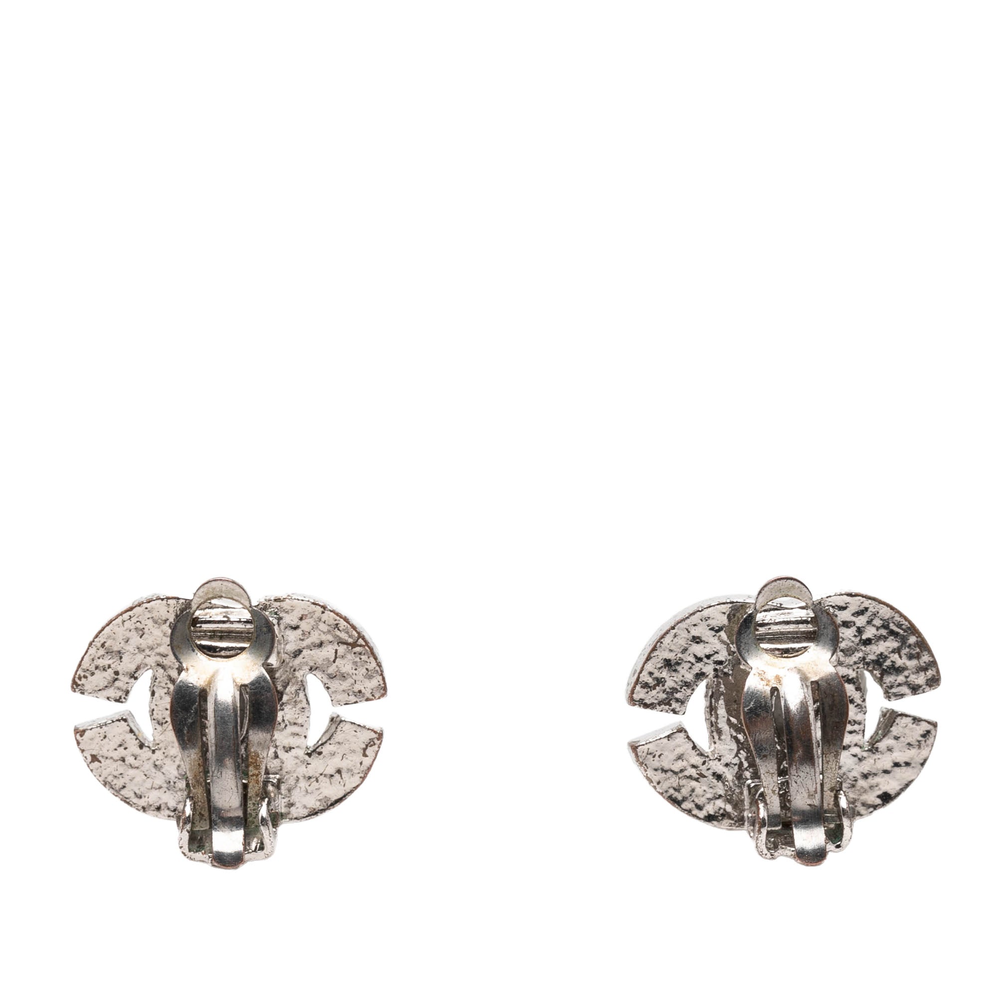 CC Brass and Strass Clip On Earrings - Image 2