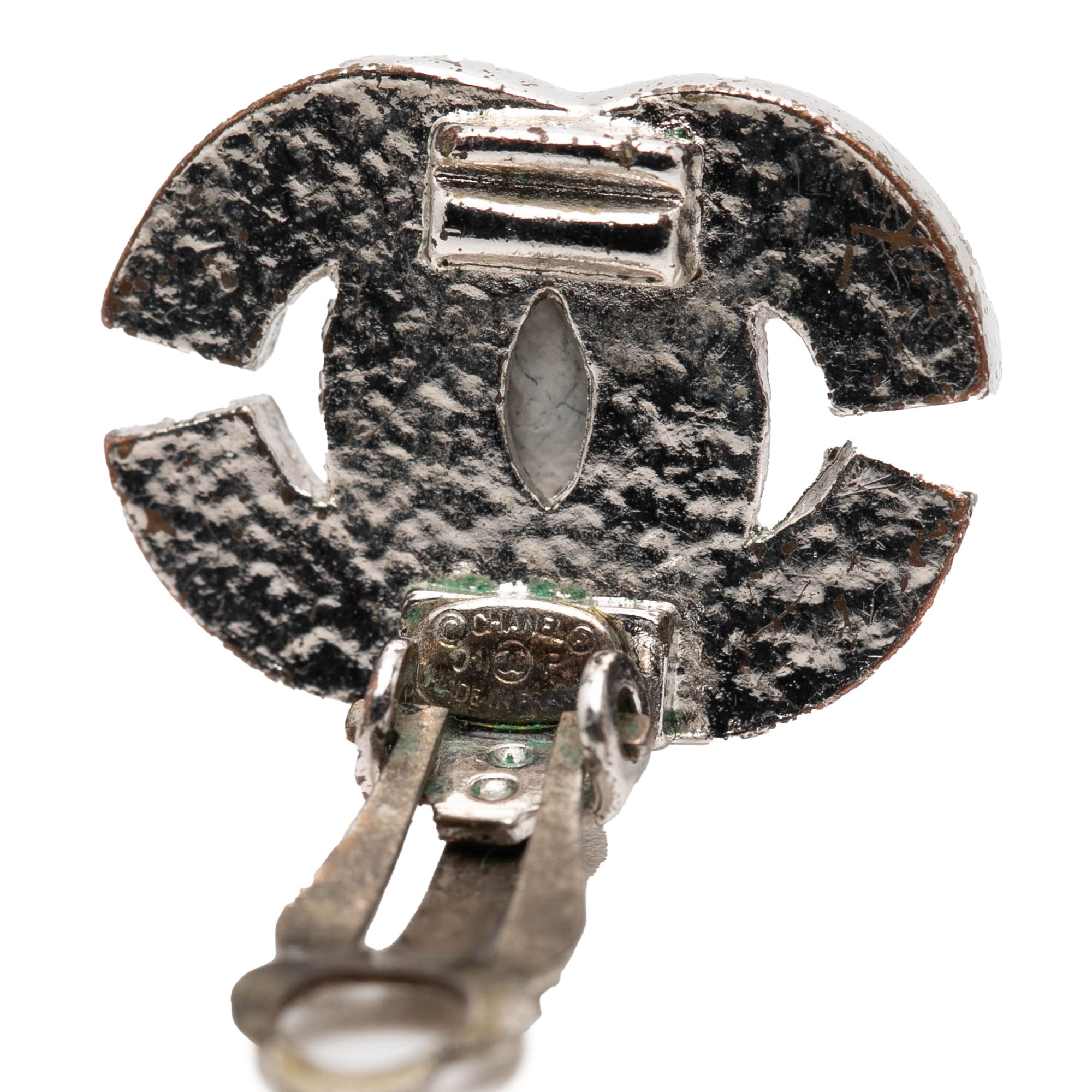 CC Brass and Strass Clip On Earrings - Image 3