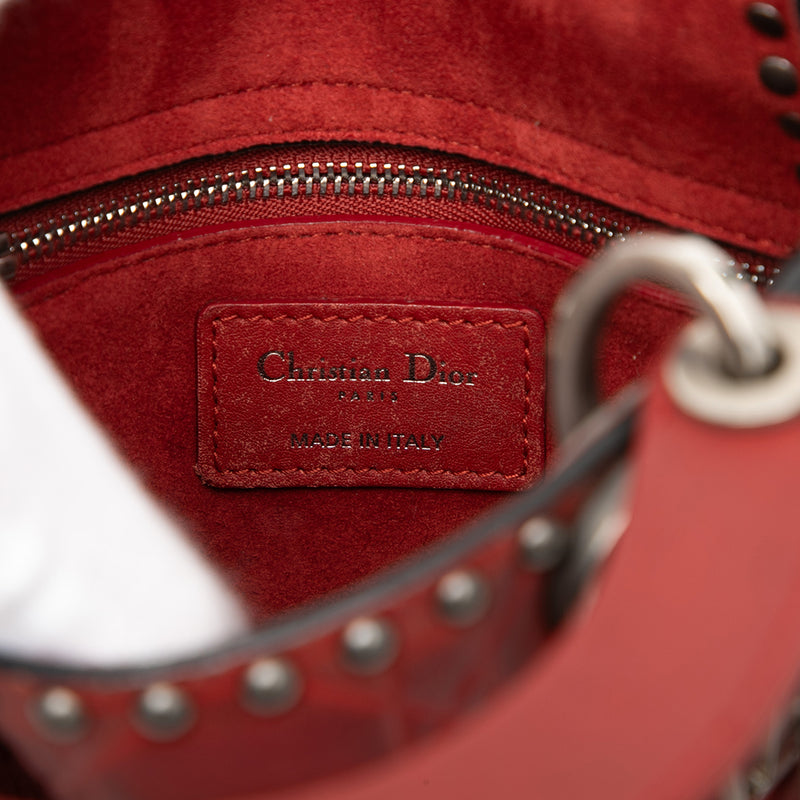 Mini Embossed Calfskin Cannage Studded Flower Lady Dior - Image 5
