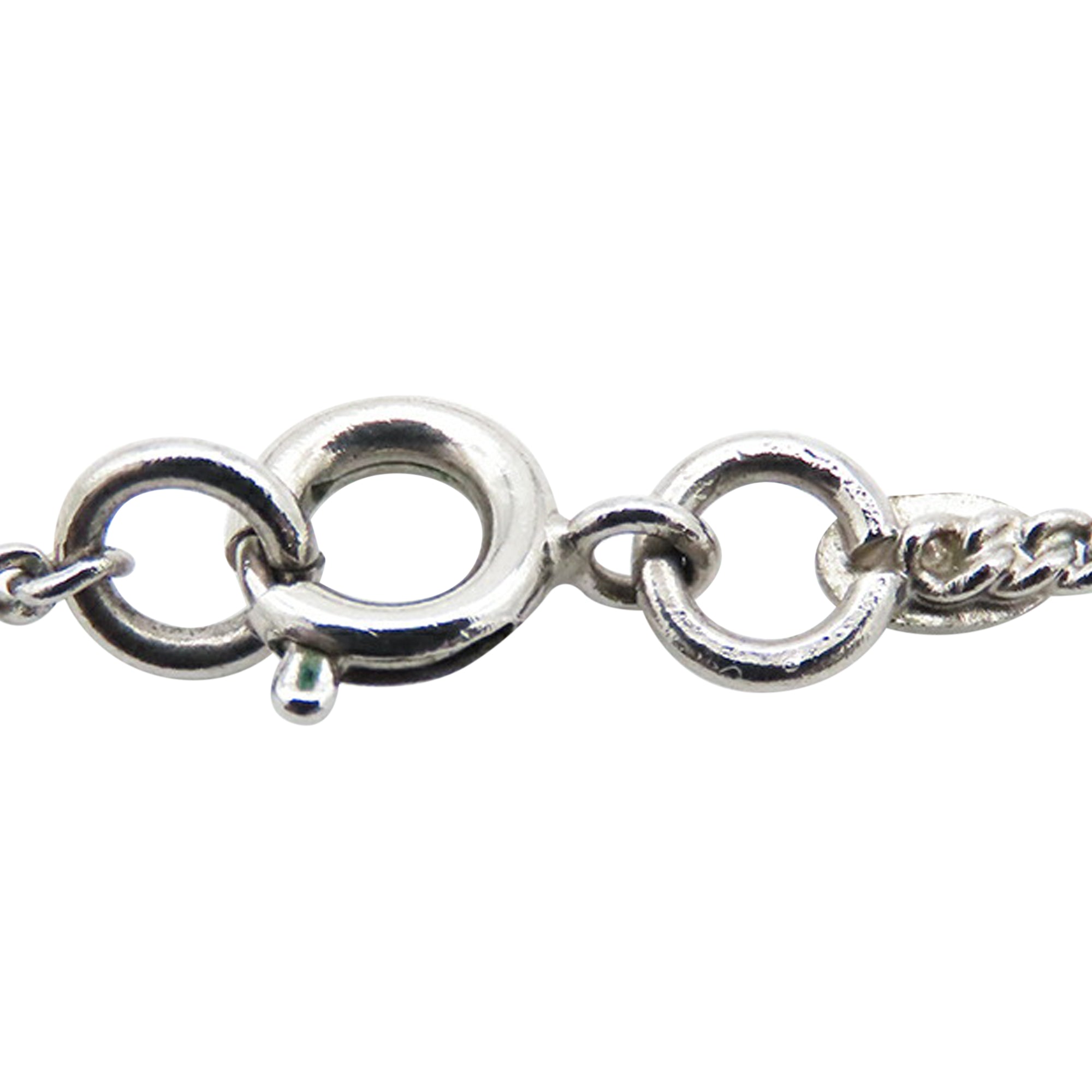 CC Silver Plated Enamel Heart and Clover Charm Pendant Necklace - Image 7