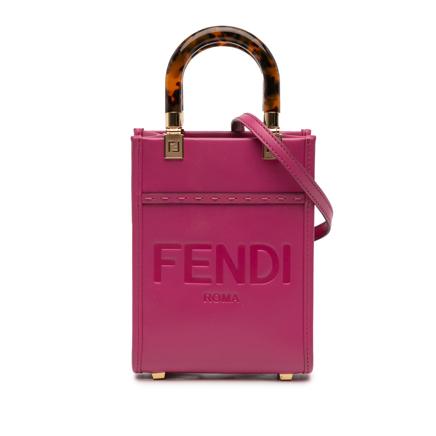 Mini Leather Sunshine Shopper Tote - Image 1