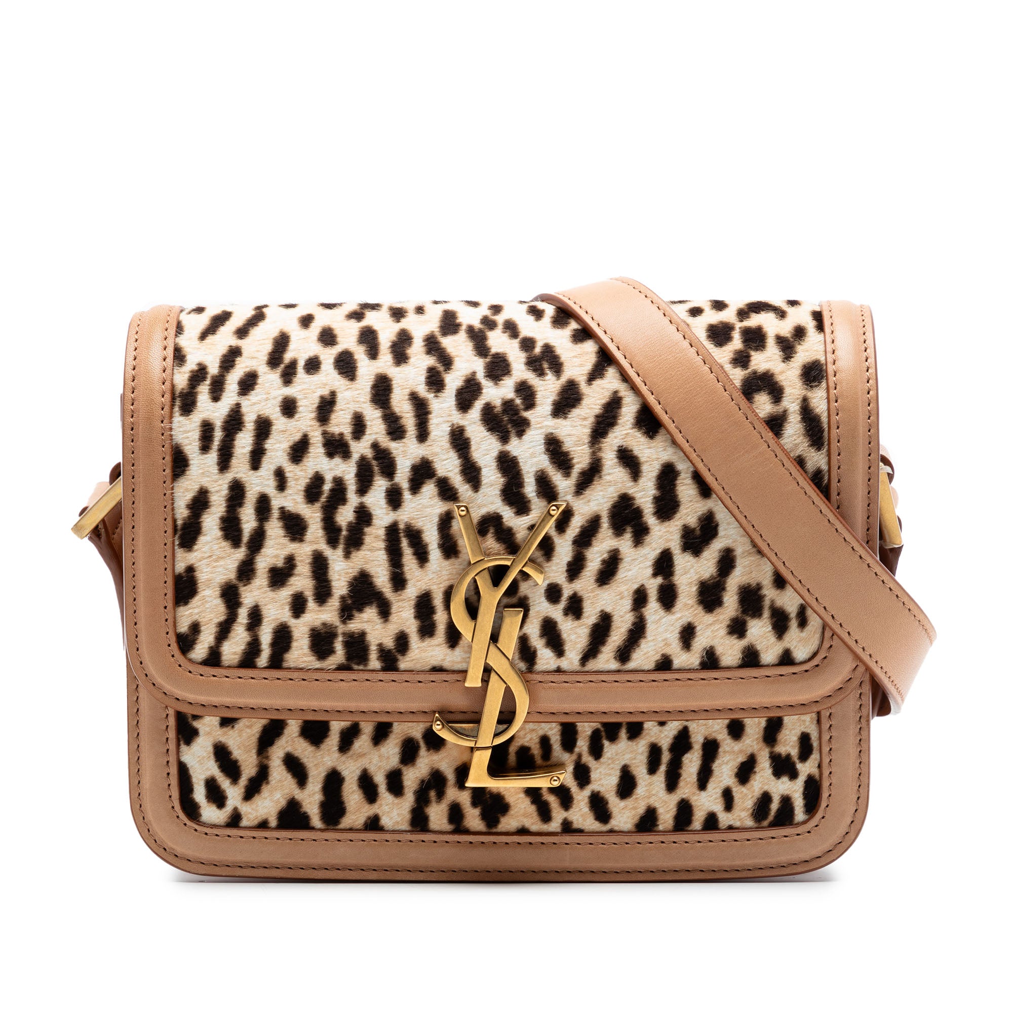 Small Calf Hair Leopard Print Solferino Satchel In Box - Image 1