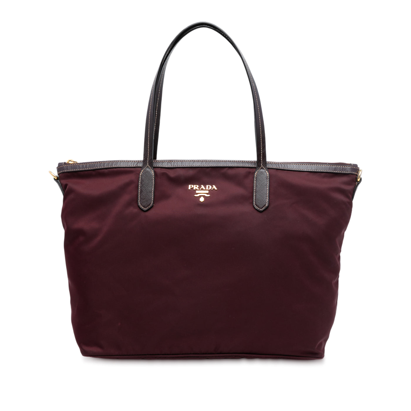 Saffiano Trimmed Tessuto Satchel - Image 1