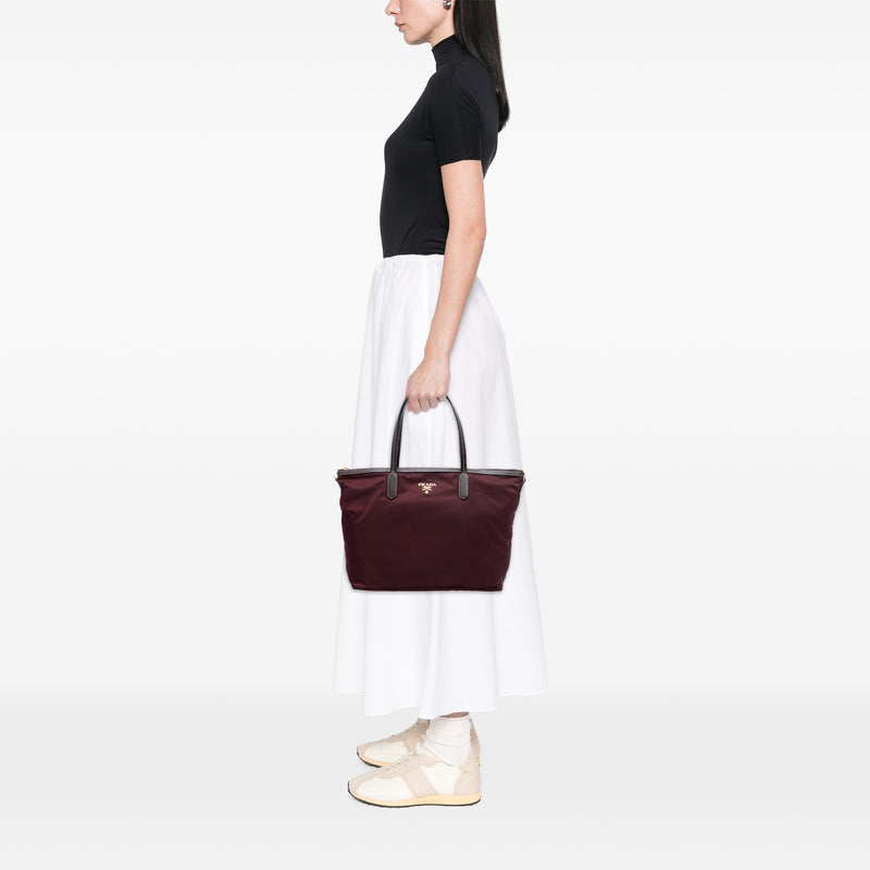 Saffiano Trimmed Tessuto Satchel - Image 6