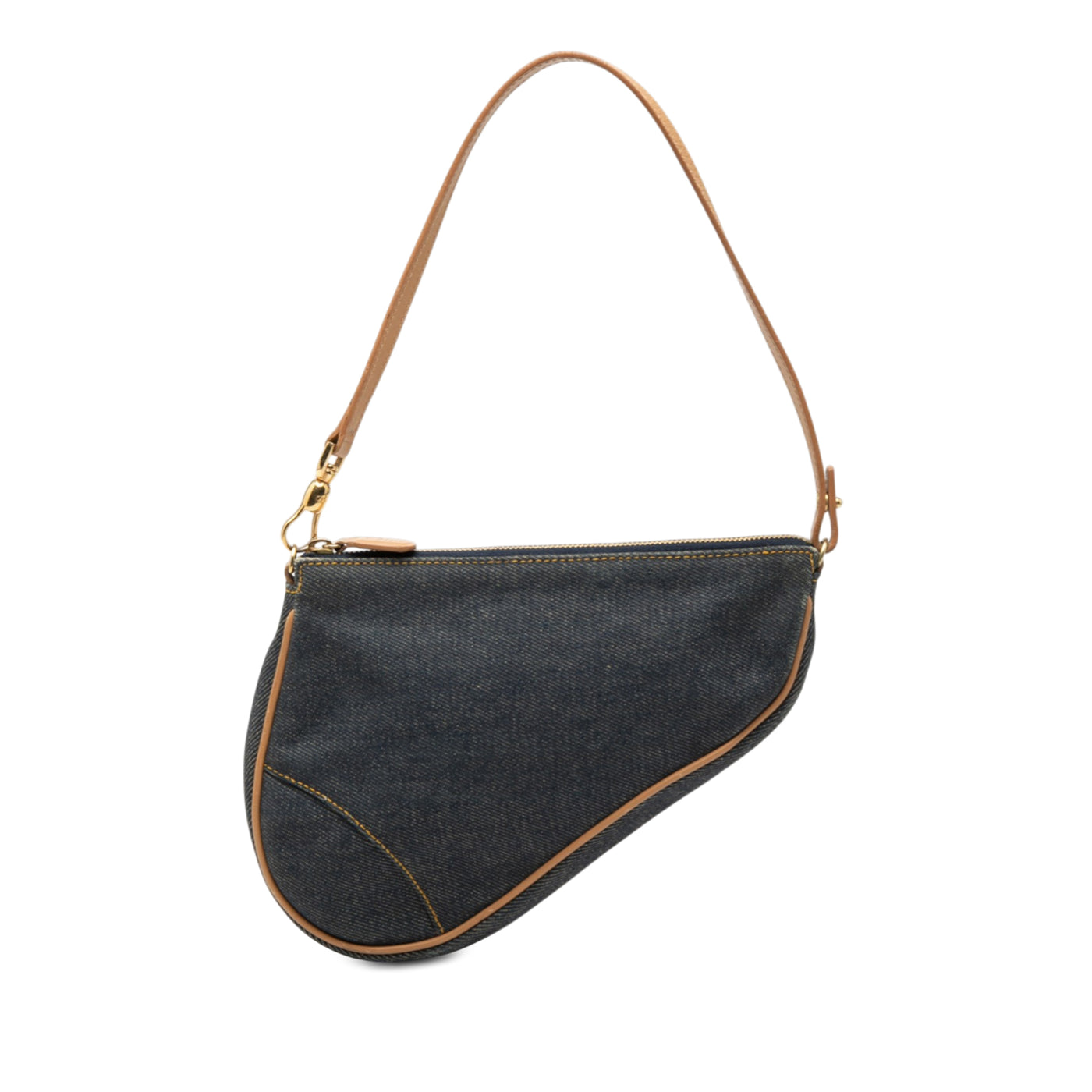 Mini Denim Saddle Pochette - Image 1