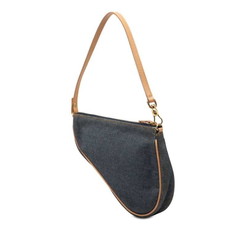 Mini Denim Saddle Pochette - Image 2