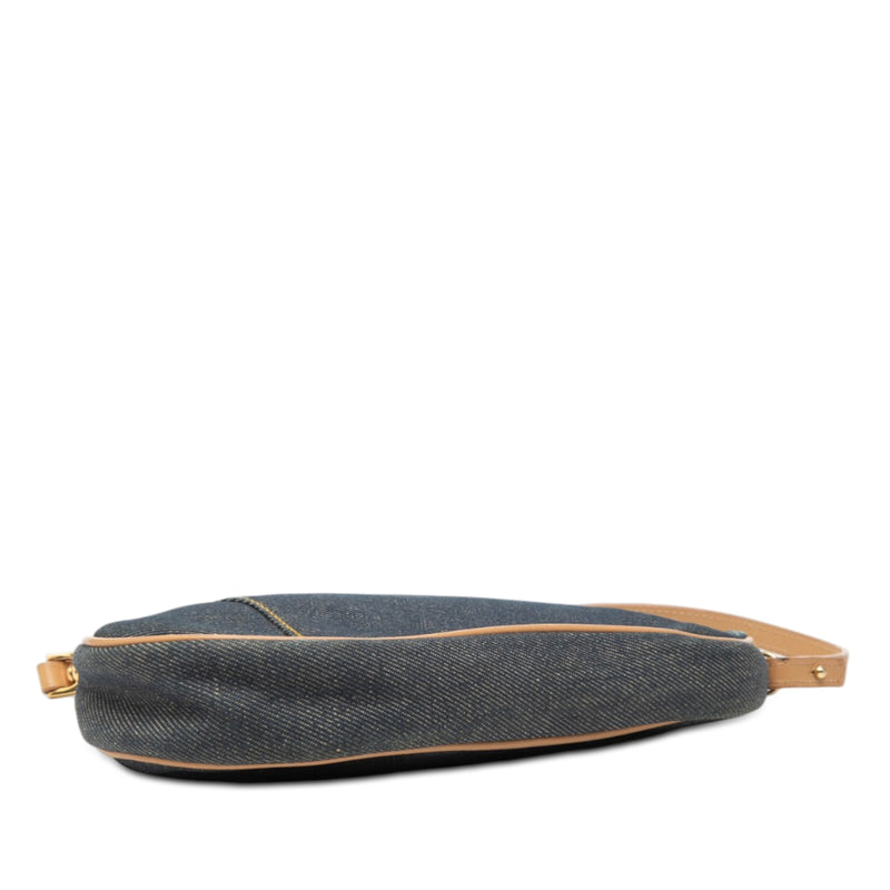 Mini Denim Saddle Pochette - Image 3