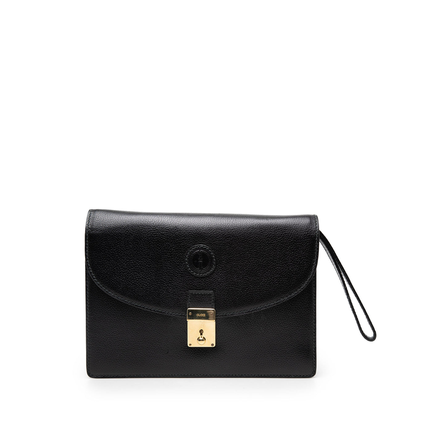Calfskin Interlocking G Padlock Wristlet Clutch - Image 1