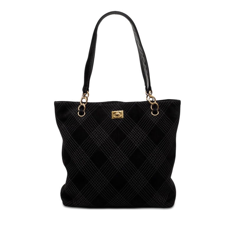 CC Stitched Suede Tote