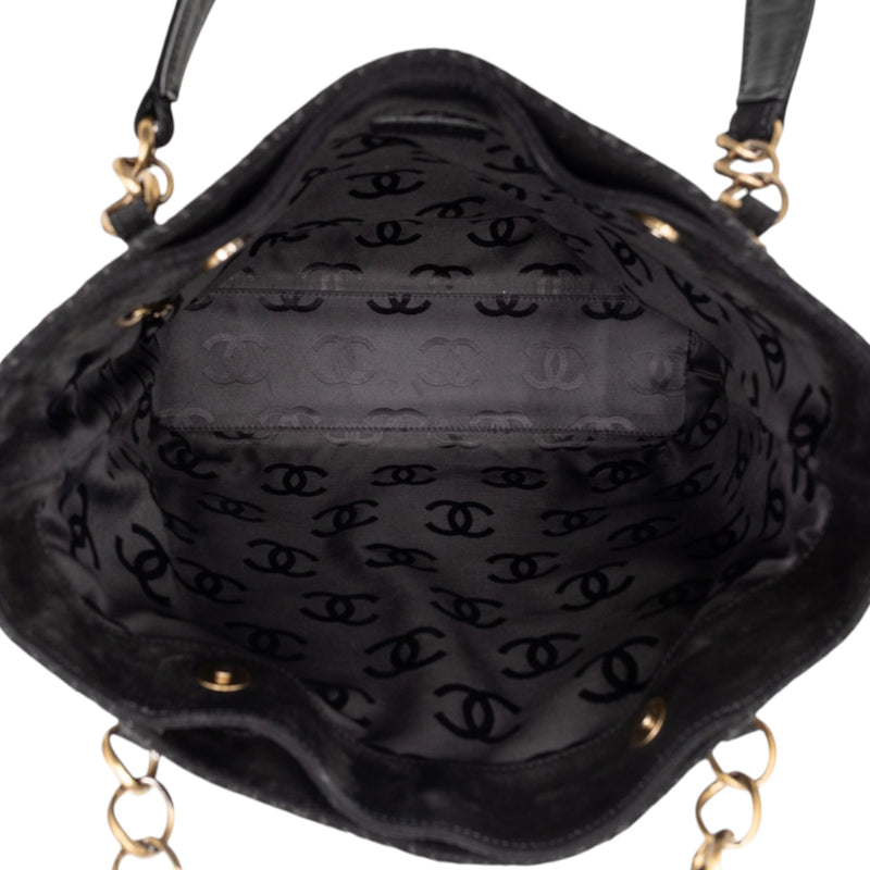 CC Stitched Suede Tote - Image 4