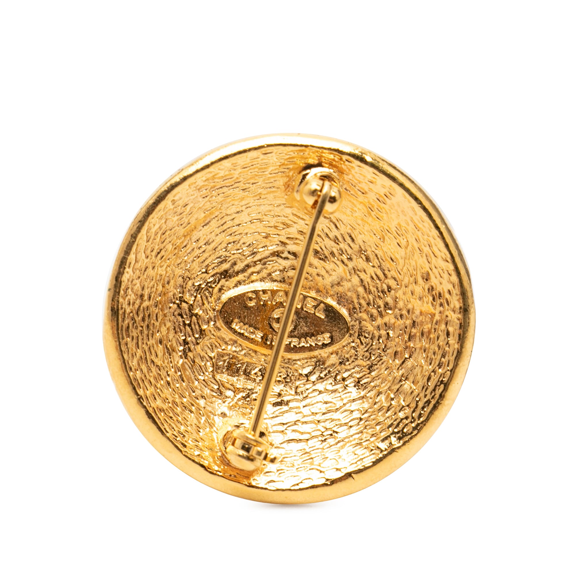 Gold Plated 31 Rue Cambon Round Brooch - Image 2