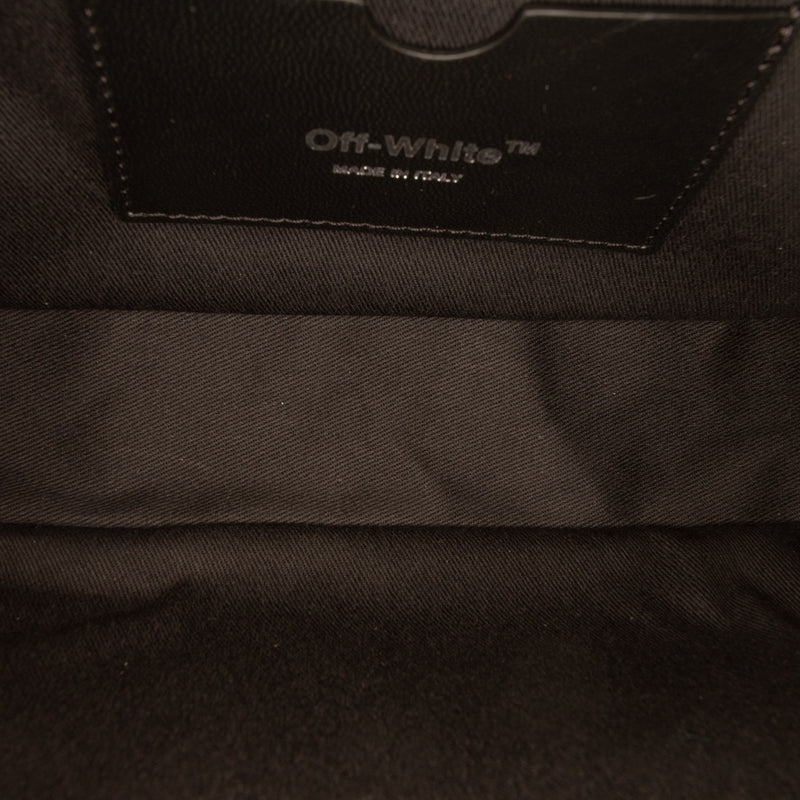 Leather Block Pouch Quote Clutch with Chain - Image 4