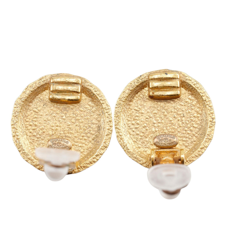 CC Gold Plated Flower Clip On Earrings - Image 4