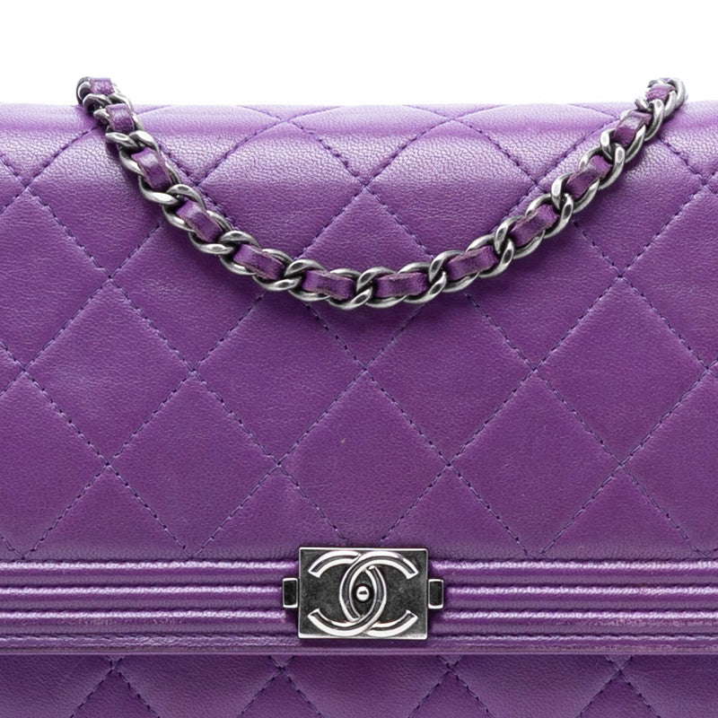 Quilted Lambskin Boy Wallet on Chain - Image 7