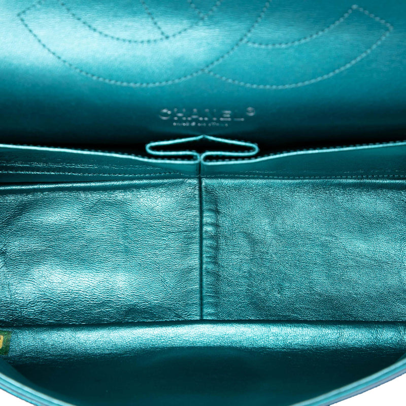 Quilted Metallic Lambskin Reissue 2.55 Double Flap 227 - Image 4