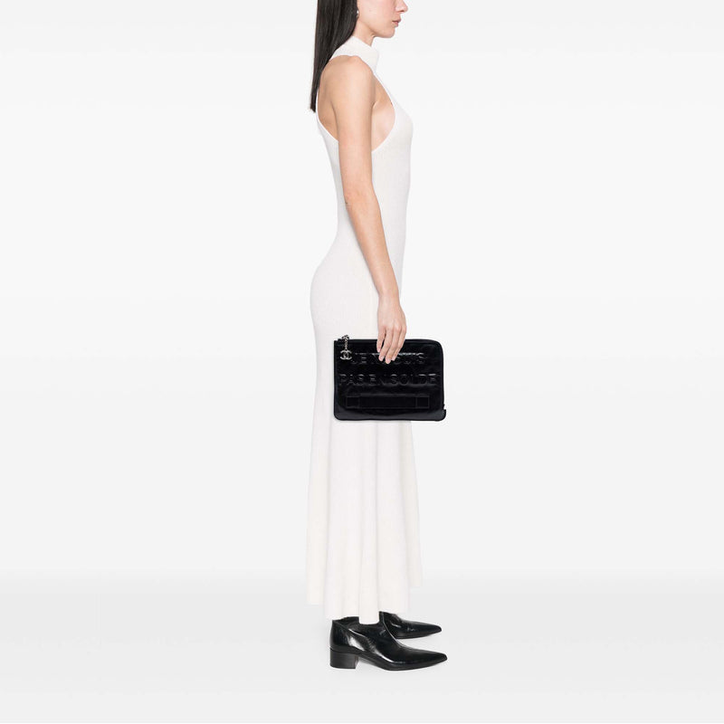 Distressed Calfskin Je Ne Suis Pas En Solde Clutch - Image 7