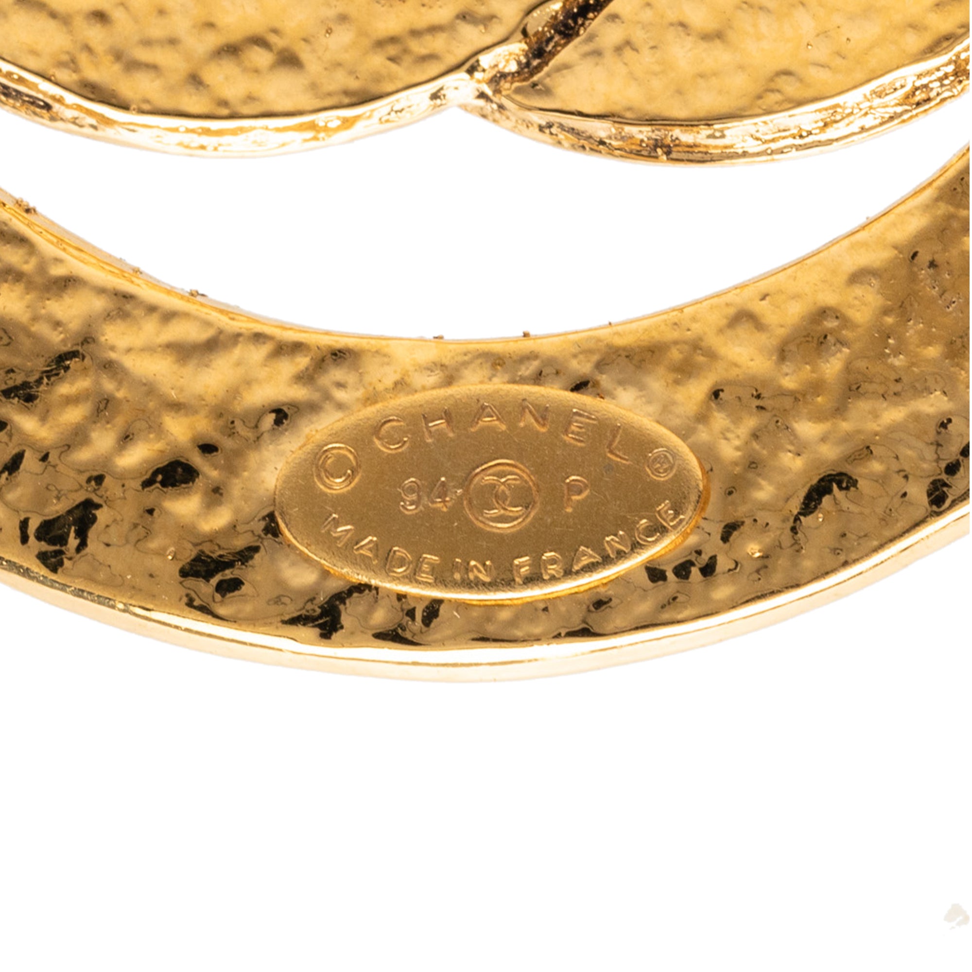CC Gold Plated Cut Out Round Brooch - Image 3
