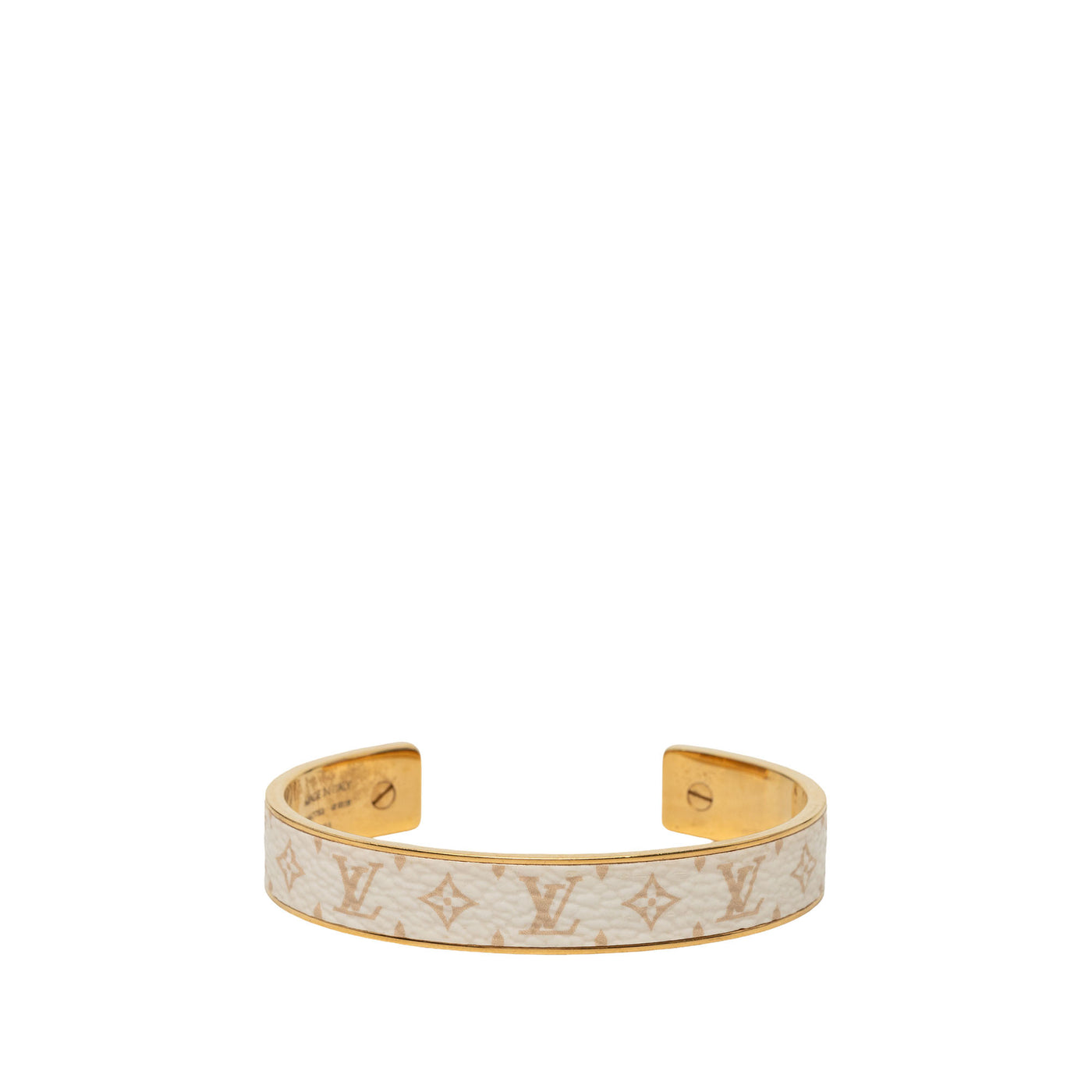 Gold Tone Monogram Jonc Cuff Bracelet - Image 1