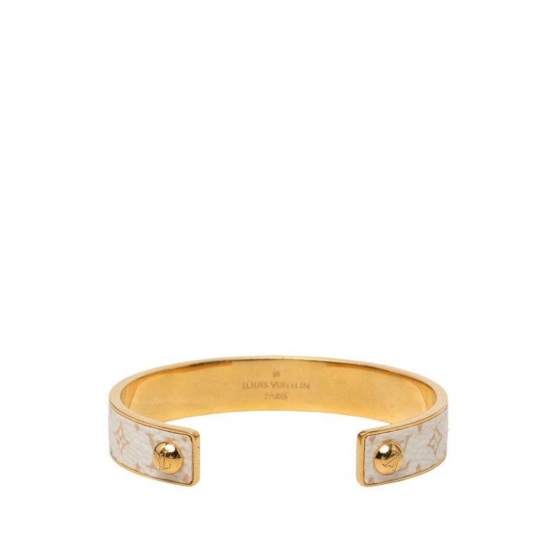 Gold Tone Monogram Jonc Cuff Bracelet - Image 3