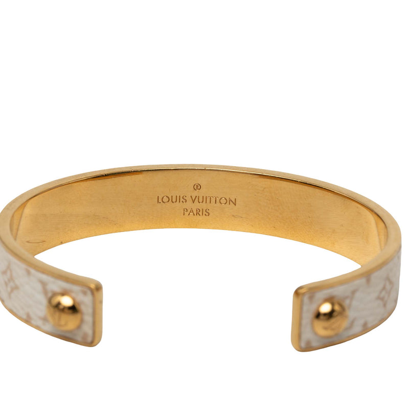 Gold Tone Monogram Jonc Cuff Bracelet - Image 4