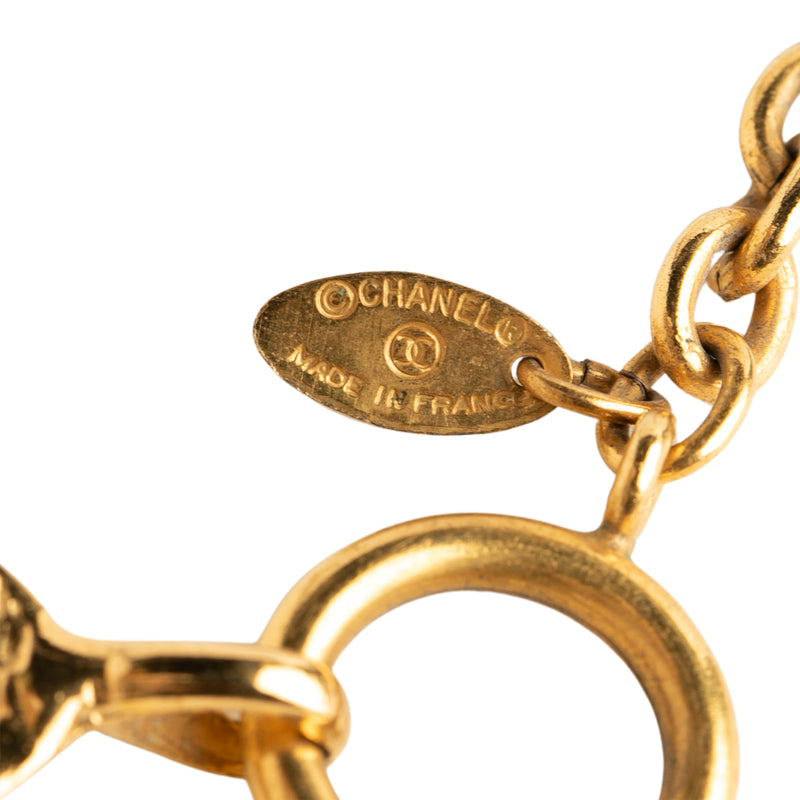 CC Gold Plated Diamond Shape Pendant Necklace - Image 4